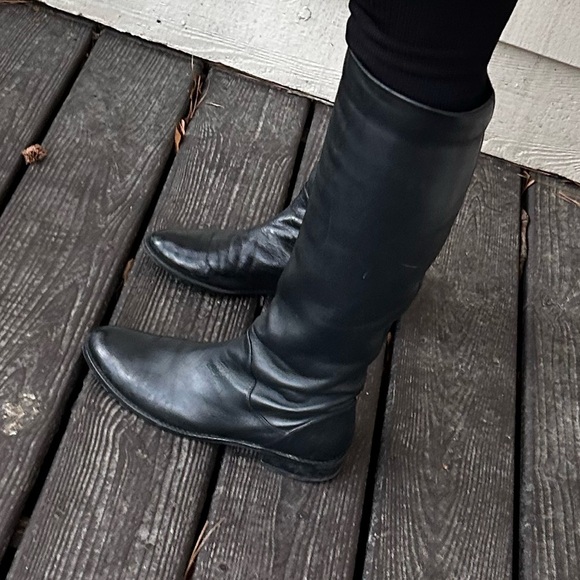 Stuart Weitzmen Black Leather Knee-High Boots size 9 M - Picture 8 of 15